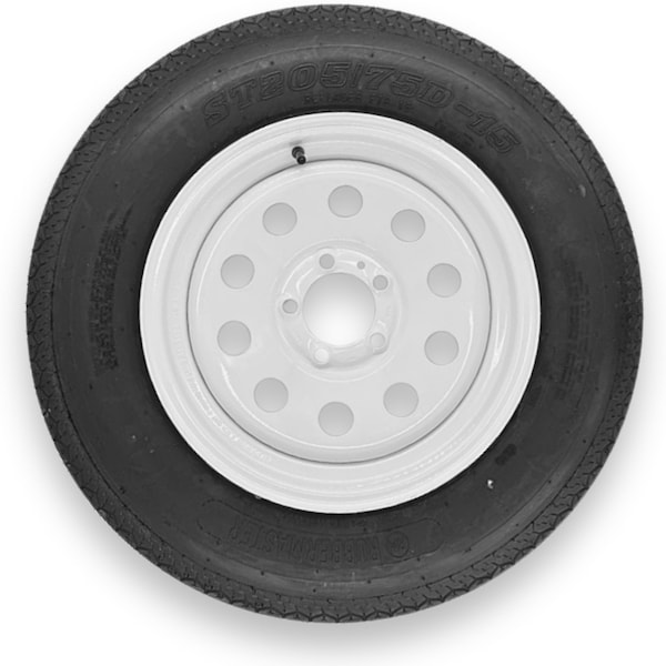 Rubbermaster - Steel Master Rubbermaster F78-15 ST205/75D15 6 Ply Highway Rib Tire and 5 on 4.5 Modular Wheel Assembly 599480 - main